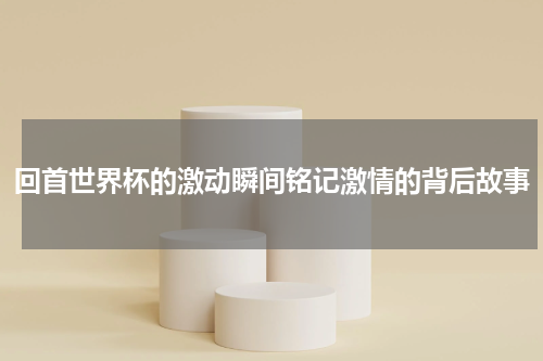 回首世界杯的激动瞬间铭记激情的背后故事